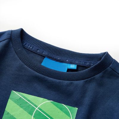 Kinder-Langarmshirt Marineblau 140