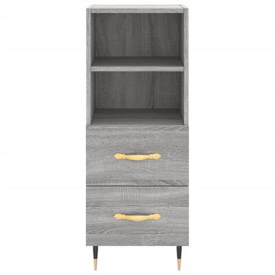 vidaXL Sideboard Grau Sonoma 34,5x34x90 cm Holzwerkstoff