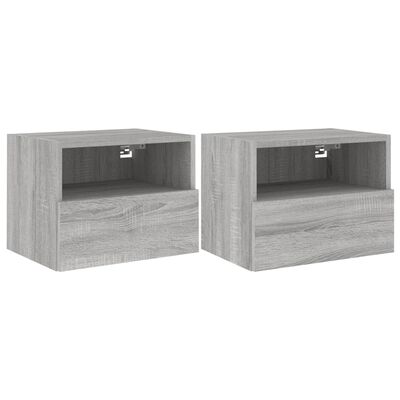 vidaXL TV-Wandschränke 2 Stk. Grau Sonoma 40x30x30 cm Holzwerkstoff