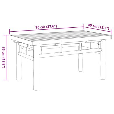 vidaXL Couchtisch 70x40x35 cm Bambus