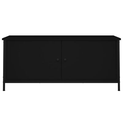 vidaXL TV-Schrank mit Türen Schwarz 102x35x45 cm Holzwerkstoff