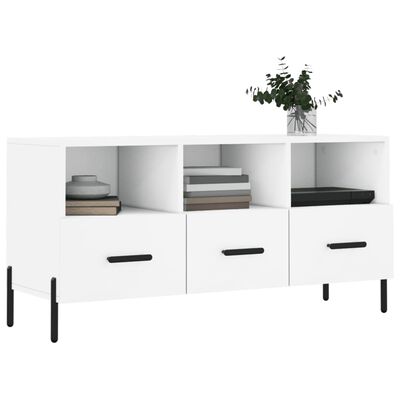 vidaXL TV-Schrank Weiß 102x36x50 cm Holzwerkstoff