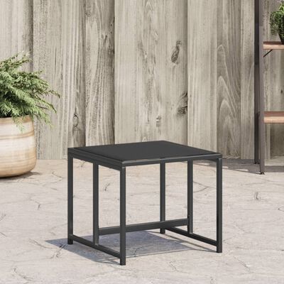 vidaXL Gartenhocker 4 Stk. Schwarz Stahl und Textilene