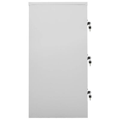 vidaXL Schließfachschrank Hellgrau 90x45x92,5 cm Stahl