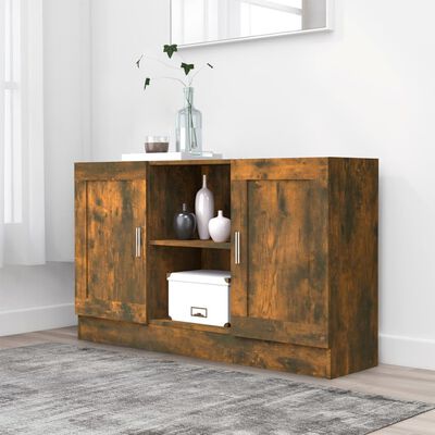 vidaXL Sideboard Räuchereiche 120x30,5x70 cm Holzwerkstoff