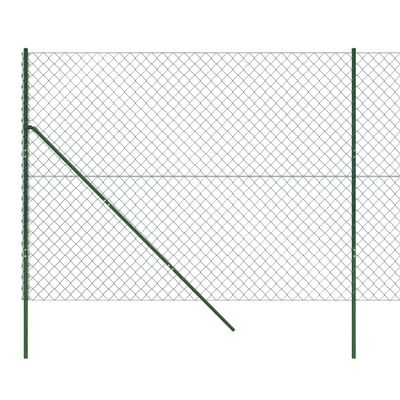 vidaXL Maschendrahtzaun Grün 1,8x25 m