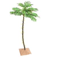 vidaXL Künstliche Palme mit 88 LEDs Warmweiß 150 cm