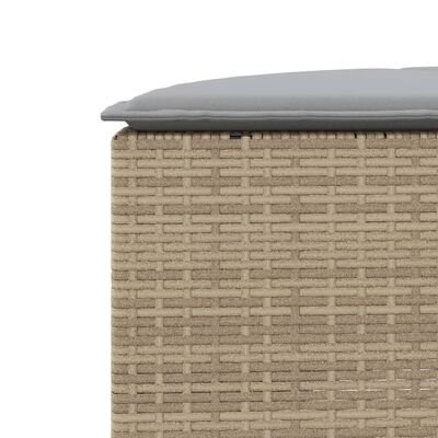 vidaXL 2-tlg. Garten-Sofagarnitur Halbrund Beige Poly-Rattan