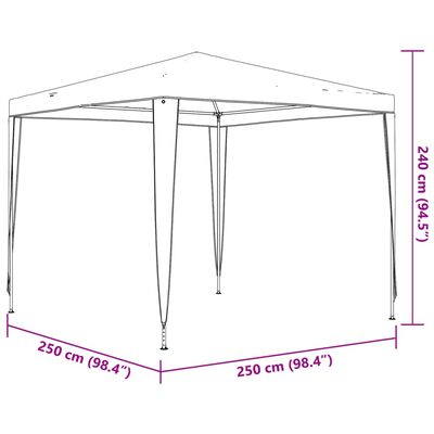 vidaXL Profi-Partyzelt 2,5×2,5 m Grün 90 g/m²