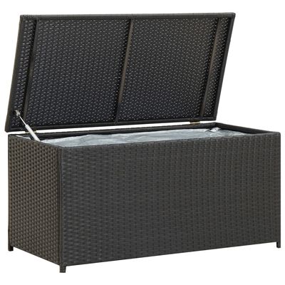 vidaXL Gartenbox Poly Rattan 100x50x50 cm Schwarz