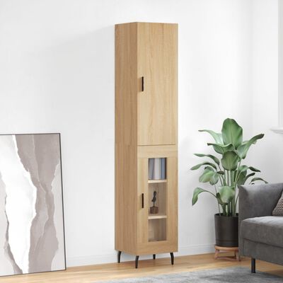 vidaXL Highboard Sonoma-Eiche 34,5x34x180 cm Holzwerkstoff