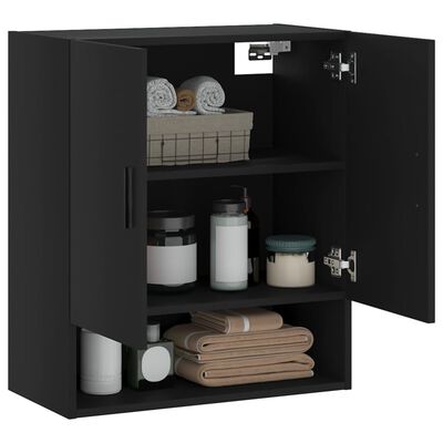 vidaXL Wandschrank Schwarz 60x31x70 cm Holzwerkstoff