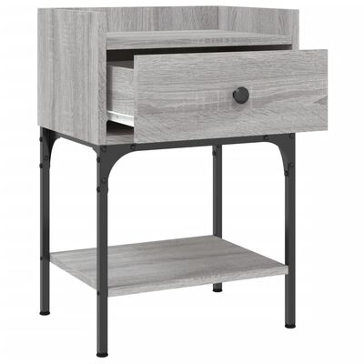 vidaXL Nachttisch Grau Sonoma-Eiche 40,5x31x60 cm Holzwerkstoff