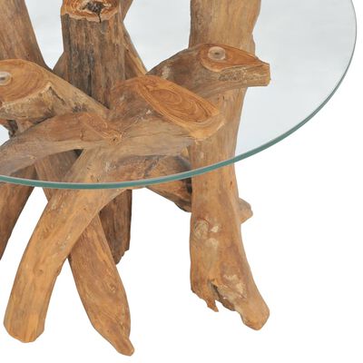 vidaXL Couchtisch Massivholz Teak Treibholz 60 cm