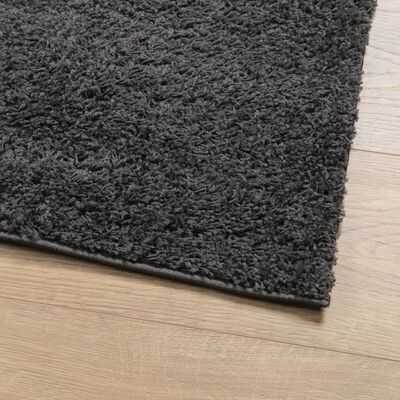 vidaXL Teppich Shaggy Hochflor Modern Anthrazit 80x200 cm