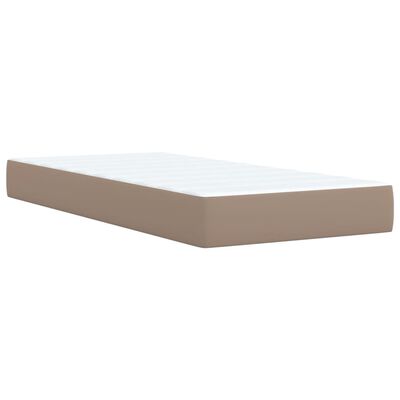 vidaXL Boxspringbett Matratze Cappuccino-Braun 100x200cm Kunstleder