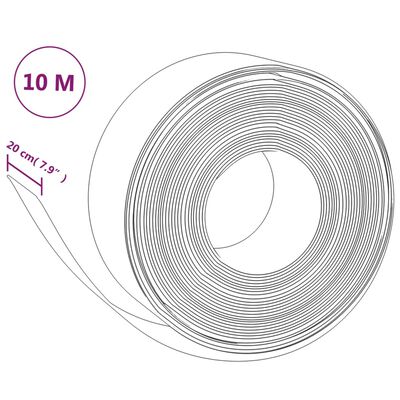 vidaXL Rasenkanten 4 Stk. Grau 10 m 20 cm Polyethylen