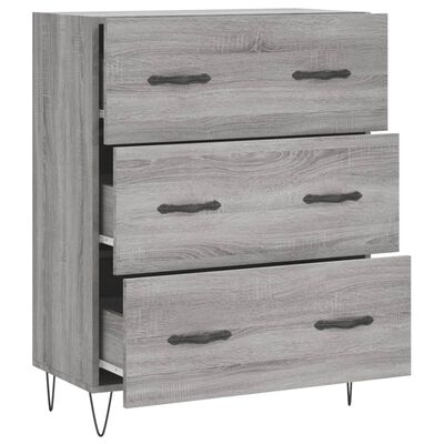 vidaXL Sideboard Grau Sonoma 69,5x34x90 cm Holzwerkstoff