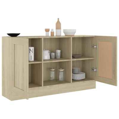 vidaXL Sideboard Sonoma-Eiche 120x30,5x70 cm Holzwerkstoff