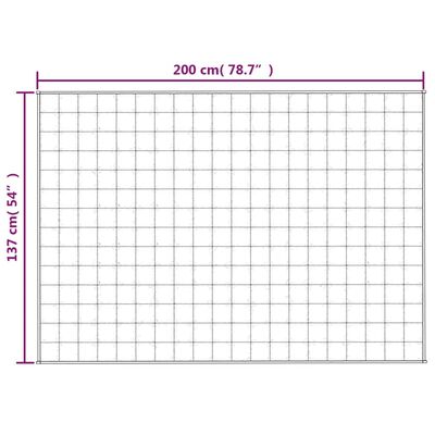 vidaXL Gewichtsdecke Grau 137x200 cm 10 kg Stoff