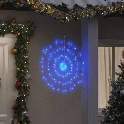 vidaXL Weihnachtsbeleuchtungen Feuerwerk 8 Stk. 140 LEDs Blau 17 cm