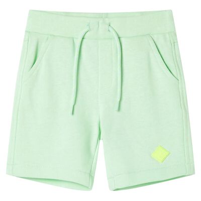 Kindershorts mit Kordelzug Knallgrün 128