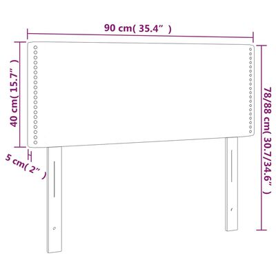 vidaXL Kopfteil Schwarz 90x5x78/88 cm Kunstleder