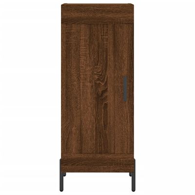 vidaXL Highboard Braun Eichen-Optik 34,5x34x180 cm Holzwerkstoff