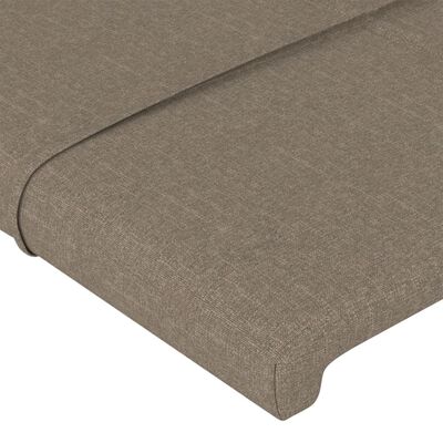 vidaXL Kopfteil mit Ohren Taupe 147x23x118/128 cm Stoff