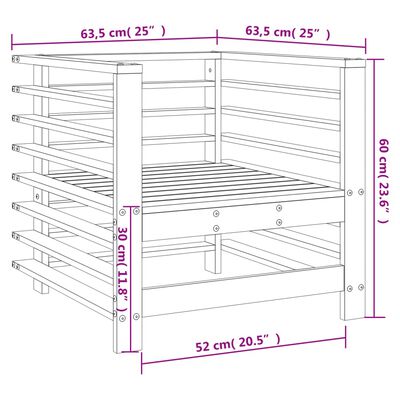 vidaXL Gartenstühle 2 Stk. Kiefernholz Imprägniert