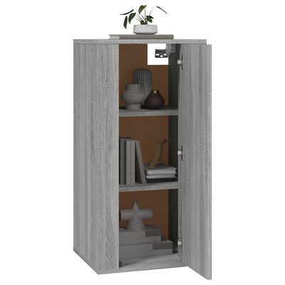 vidaXL TV-Wandschrank Grau Sonoma 40x34,5x80 cm