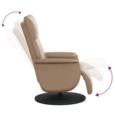 vidaXL Massagesessel mit Fußteil Cappuccino-Braun Kunstleder