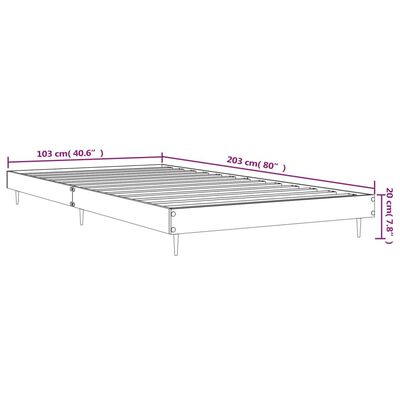 vidaXL Bettgestell ohne Matratze Braun Eiche 100x200 cm Holzwerkstoff