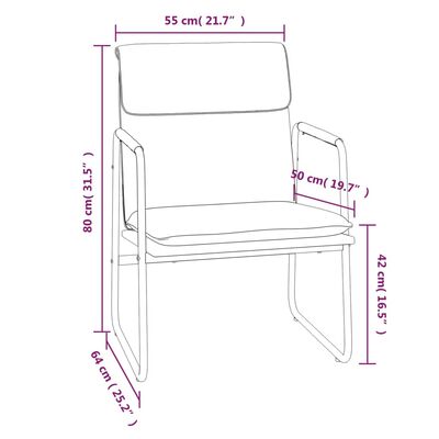 vidaXL Loungesessel Schwarz 55x64x80 cm Kunstleder