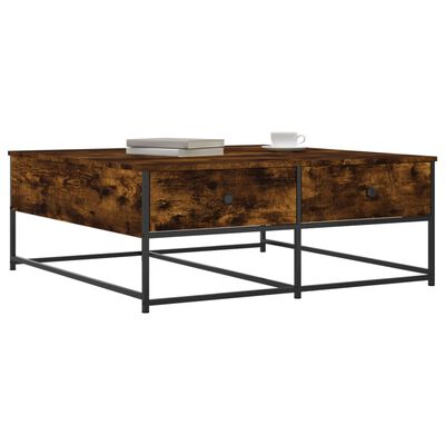 vidaXL Couchtisch Räuchereiche 100x99x40 cm Holzwerkstoff