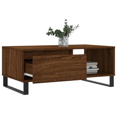 vidaXL Couchtisch Braun Eichen-Optik 90x50x36,5 cm Holzwerkstoff