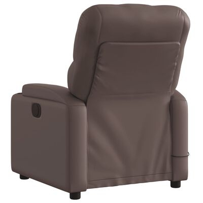 vidaXL Massagesessel Braun Kunstleder