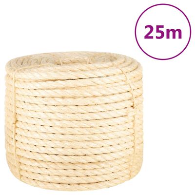 vidaXL Seil 100% Sisal 14 mm 25 m