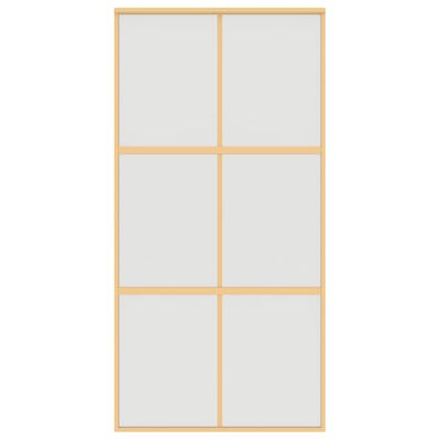 vidaXL Schiebetür Golden 102,5x205 cm Matt ESG-Glas und Aluminium