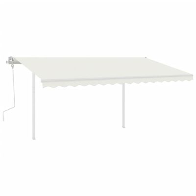 vidaXL Stützen für Markisen Weiß 450x245 cm Eisen