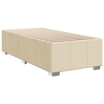 vidaXL Boxspringbett mit Matratze Creme 80x200 cm Stoff