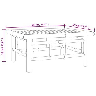 vidaXL 12-tlg. Garten-Lounge-Set mit Dunkelgrauen Kissen Bambus