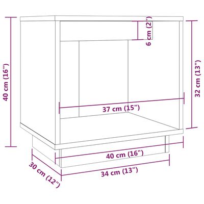 vidaXL Nachttische 2 Stk. Weiß 40x30x40 cm Massivholz Kiefer