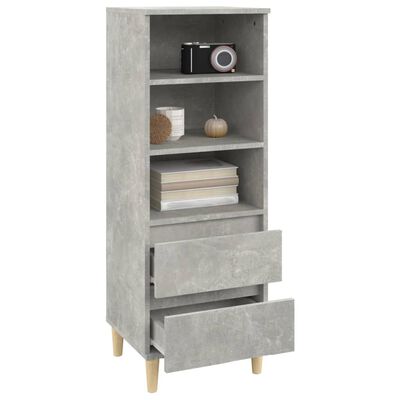 vidaXL Highboard Betongrau 40x36x110 cm Holzwerkstoff