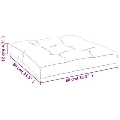 vidaXL Palettenkissen Grün 80x80x12 cm Stoff