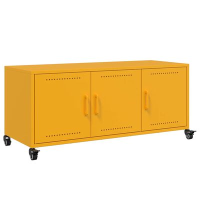 vidaXL TV-Schrank Senfgelb 100,5x39x43,5 cm Stahl