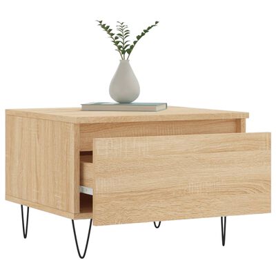 vidaXL Couchtische 2 Stk. Sonoma-Eiche 50x46x35 cm Holzwerkstoff