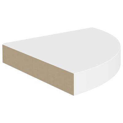 vidaXL Eck-Schweberegale 4 Stk. Weiß 25x25x3,8 cm MDF