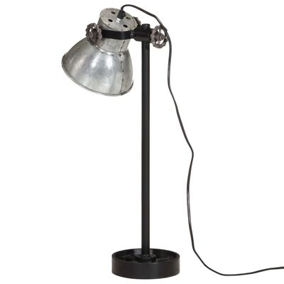 vidaXL Schreibtischlampe 25 W Vintage-Silber 15x15x55 cm E27