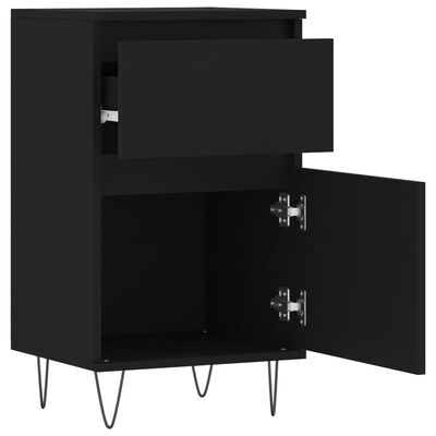 vidaXL Sideboards 2 Stk. Schwarz 40x35x70 cm Holzwerkstoff